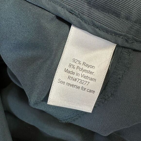 Nine West Teal Gray Tapered Leg Casual Cargo Pants w Self Tie Waist Womens XL - Picture 9 of 10